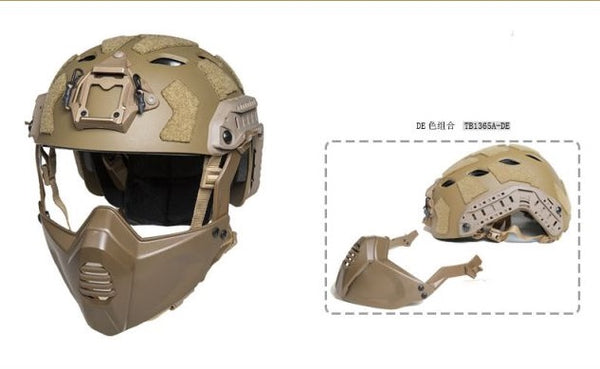 FMA FAST SF Tactical Helmet with Half Mask - DE (TB1365A