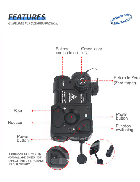 WADSN Perst-4 Combined Device Gen.3.0 (Red & IR Laser) (Aluminum