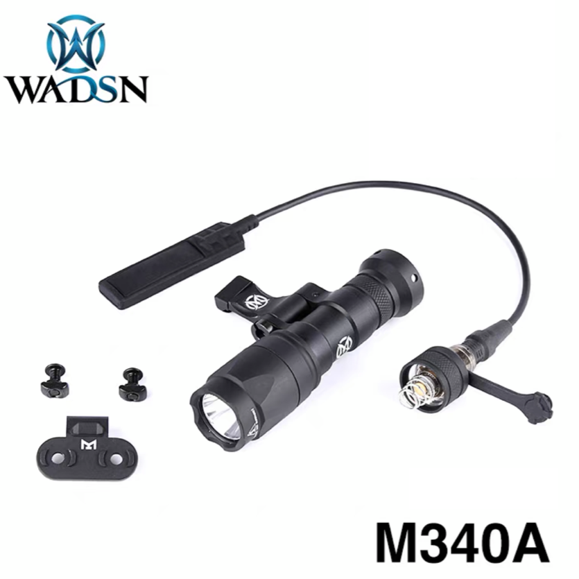 WADSN M340A Scout Light PRO Rail Mount LED Flashlight - BLACK